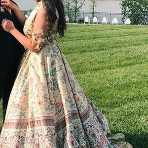 Sherri Hill yellow prom dress size 12